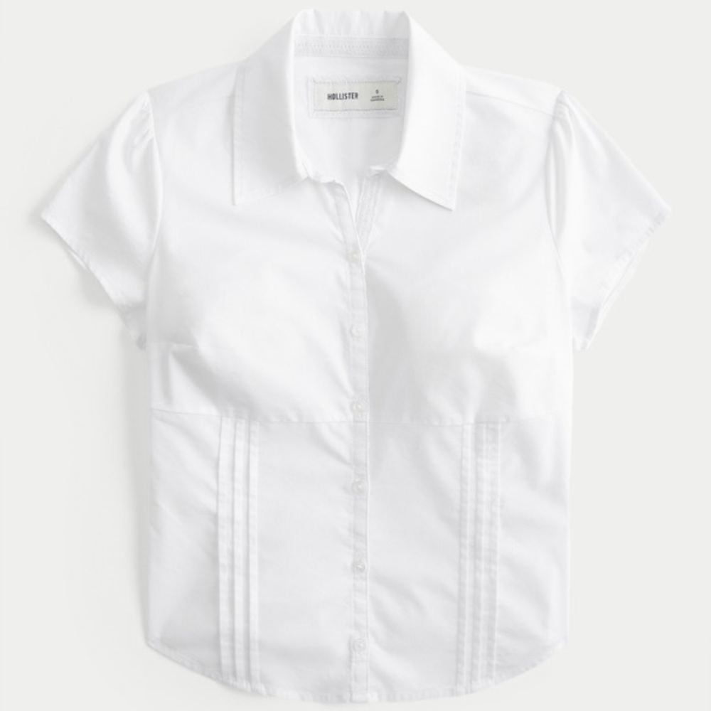 Hollister Women's White Short Sleeve Top